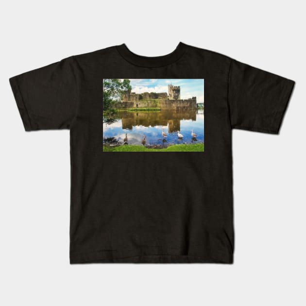 The Castle Geese Kids T-Shirt by IanWL